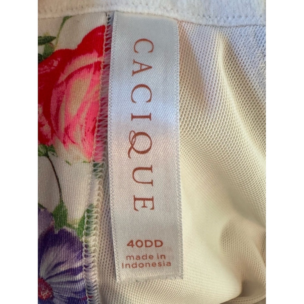 Cacique Comfort Bliss Lightly Lined Balconette Bra Size 40 DD Floral - Picture 6 of 8